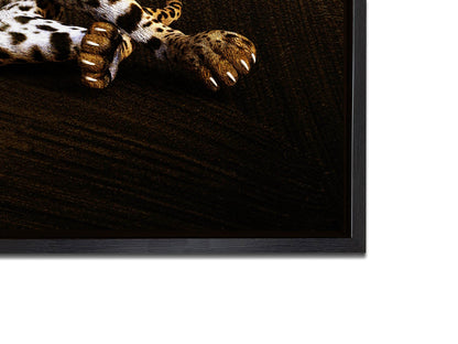 Leopard - Wildlife Leinwand Kunst - Wanddeko - Von Hand aufgetragener Goldlack #4836-047