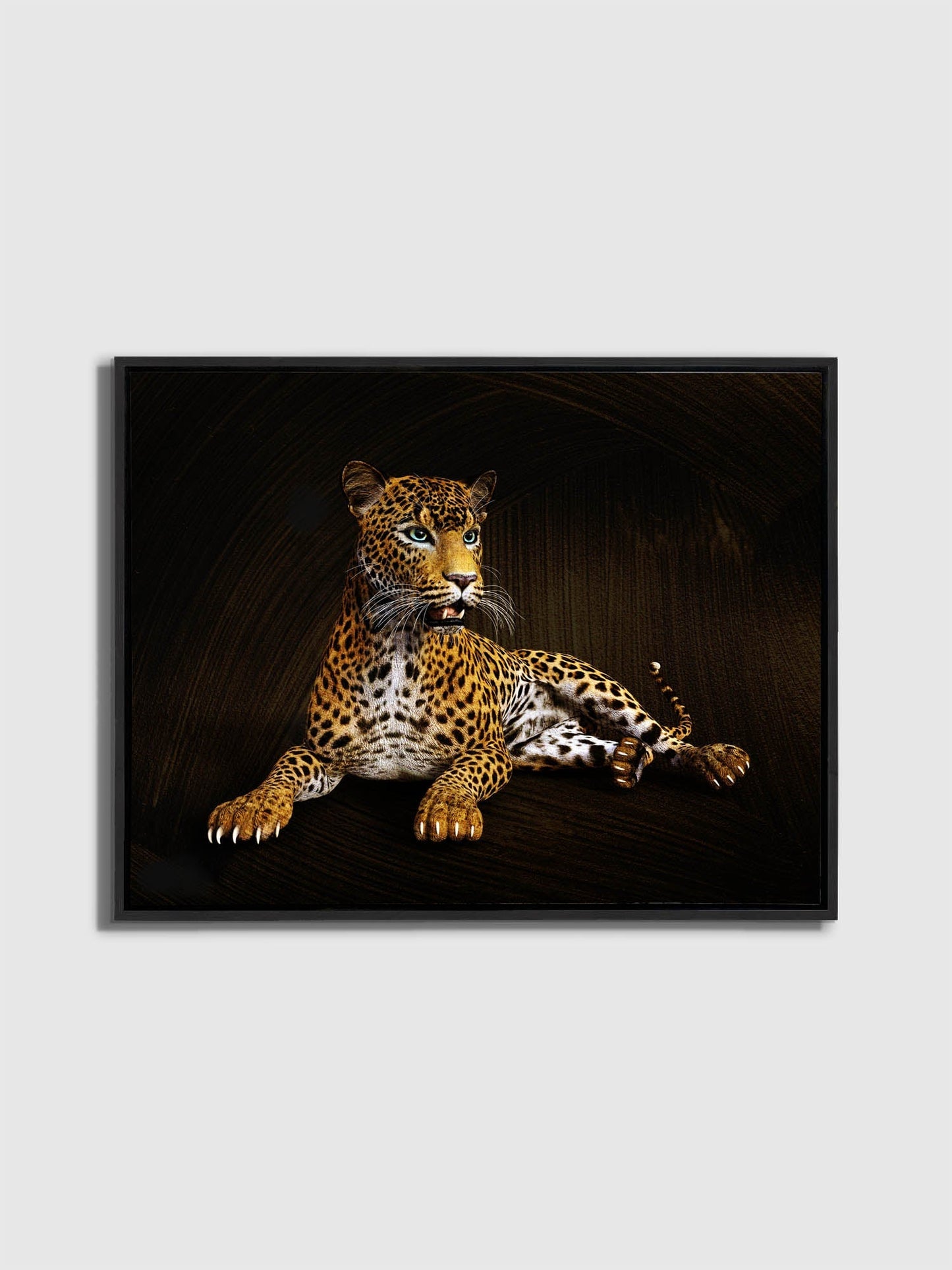 Leopard - Wildlife Leinwand Kunst - Wanddeko - Von Hand aufgetragener Goldlack #4836-047