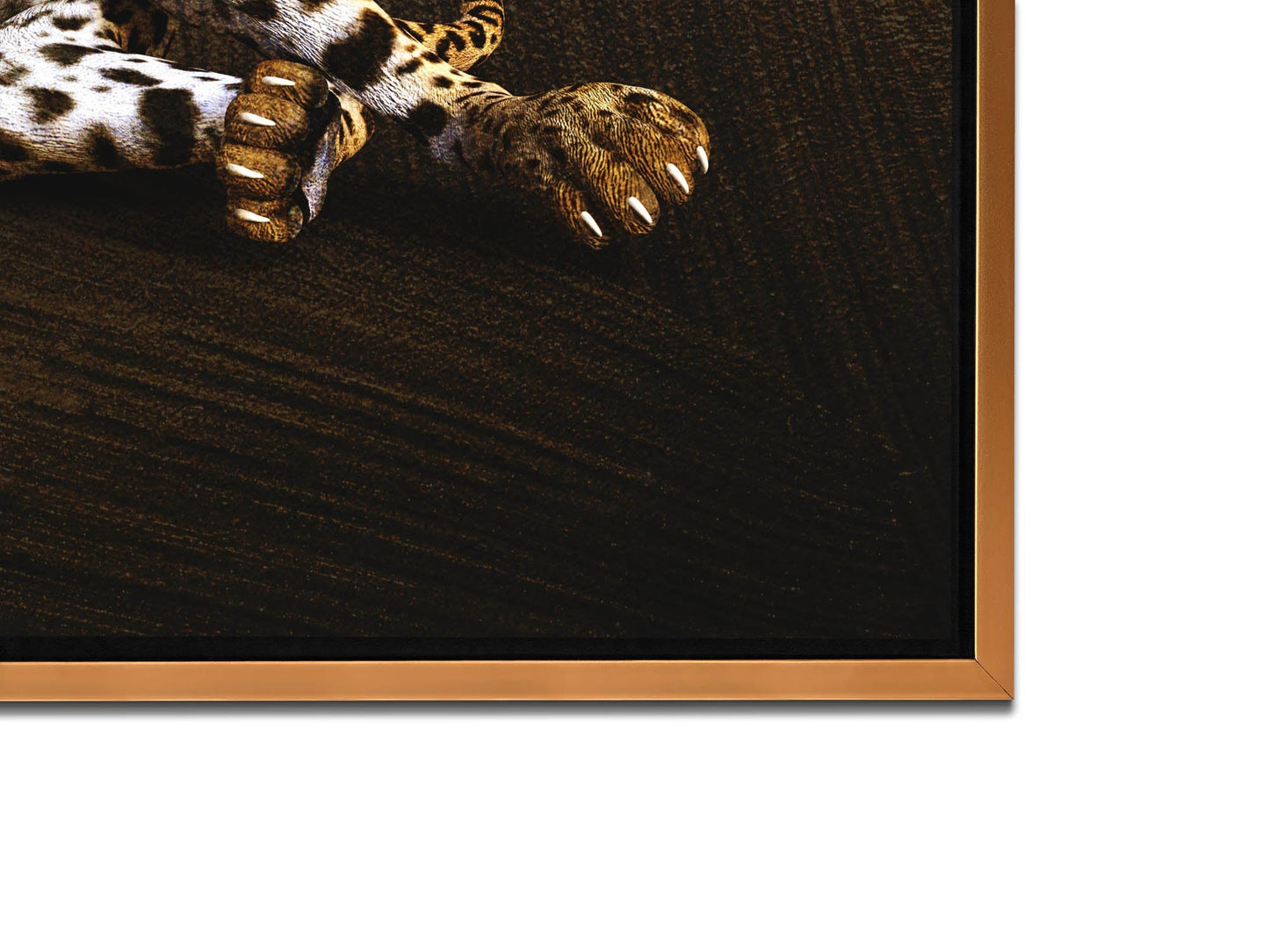 Leopard - Wildlife Leinwand Kunst - Wanddeko - Von Hand aufgetragener Goldlack #4836-047