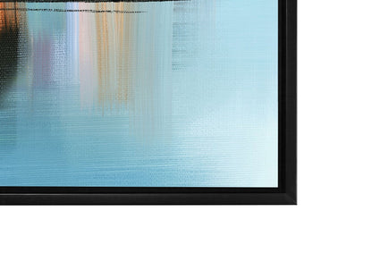 Wandbild-Blautöne Abstrakt- Leinwandbild - RGB Lack #4836-105