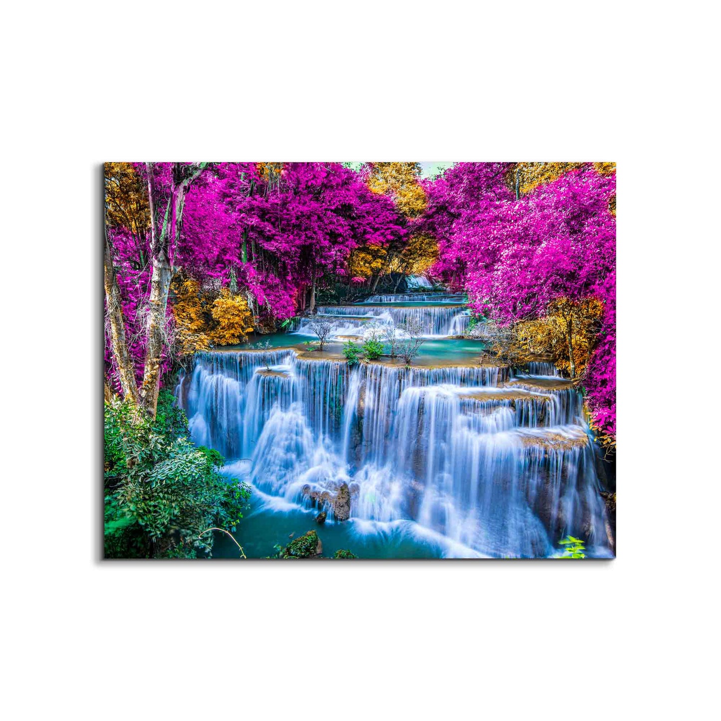 Tierwelt-Wandkunst – Majestätische Wasserfalllandschaft – Leinwanddruck