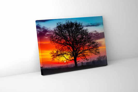 Wandbild-Gelassener Sonnenuntergang-Leinwanddruck
