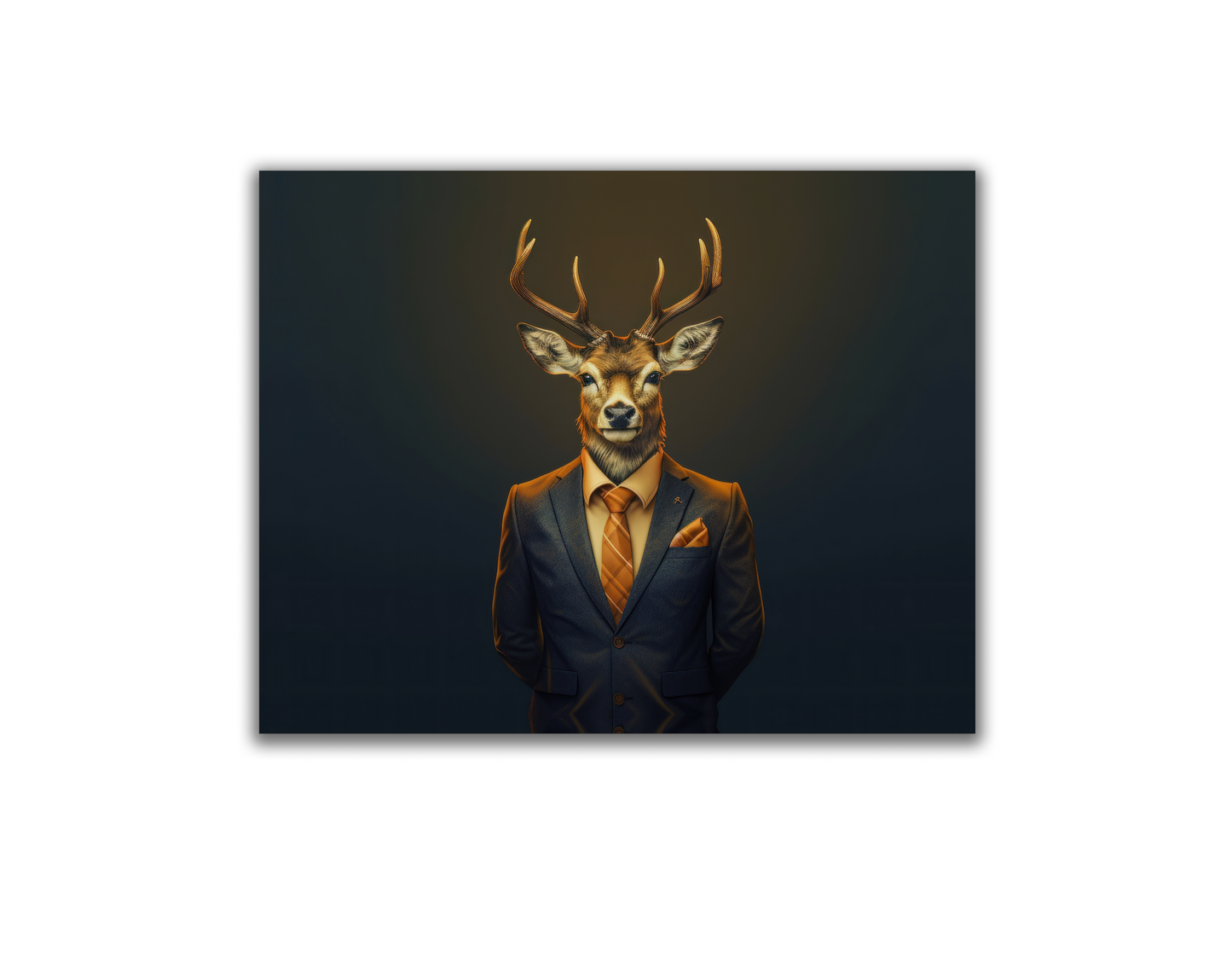 Wandbild Hirsch Chef – Moderne Kunst – Leinwandbilder Wildtiere