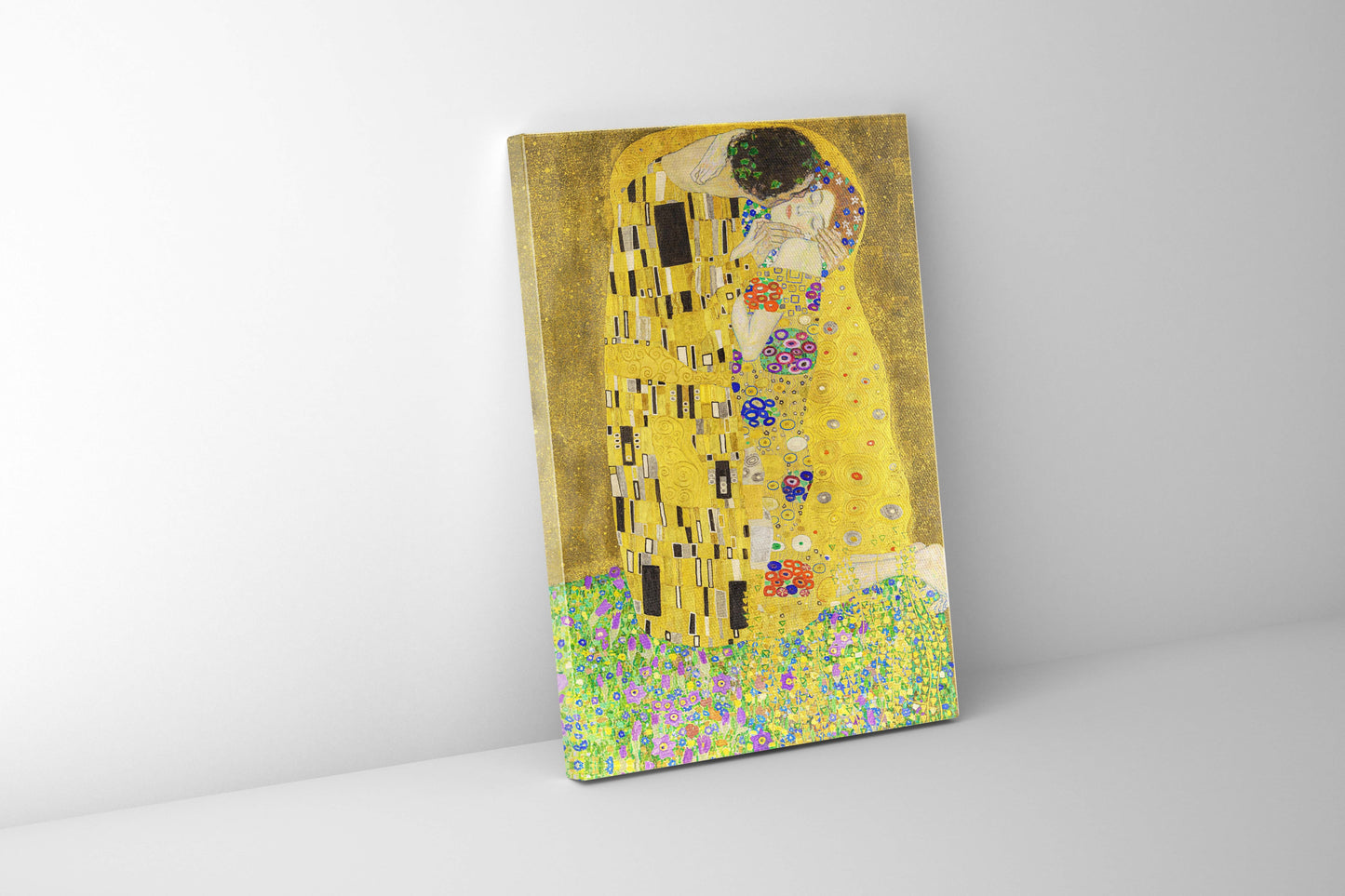Wandbild „Der Kuss“ Kunstdruck-Goldlack