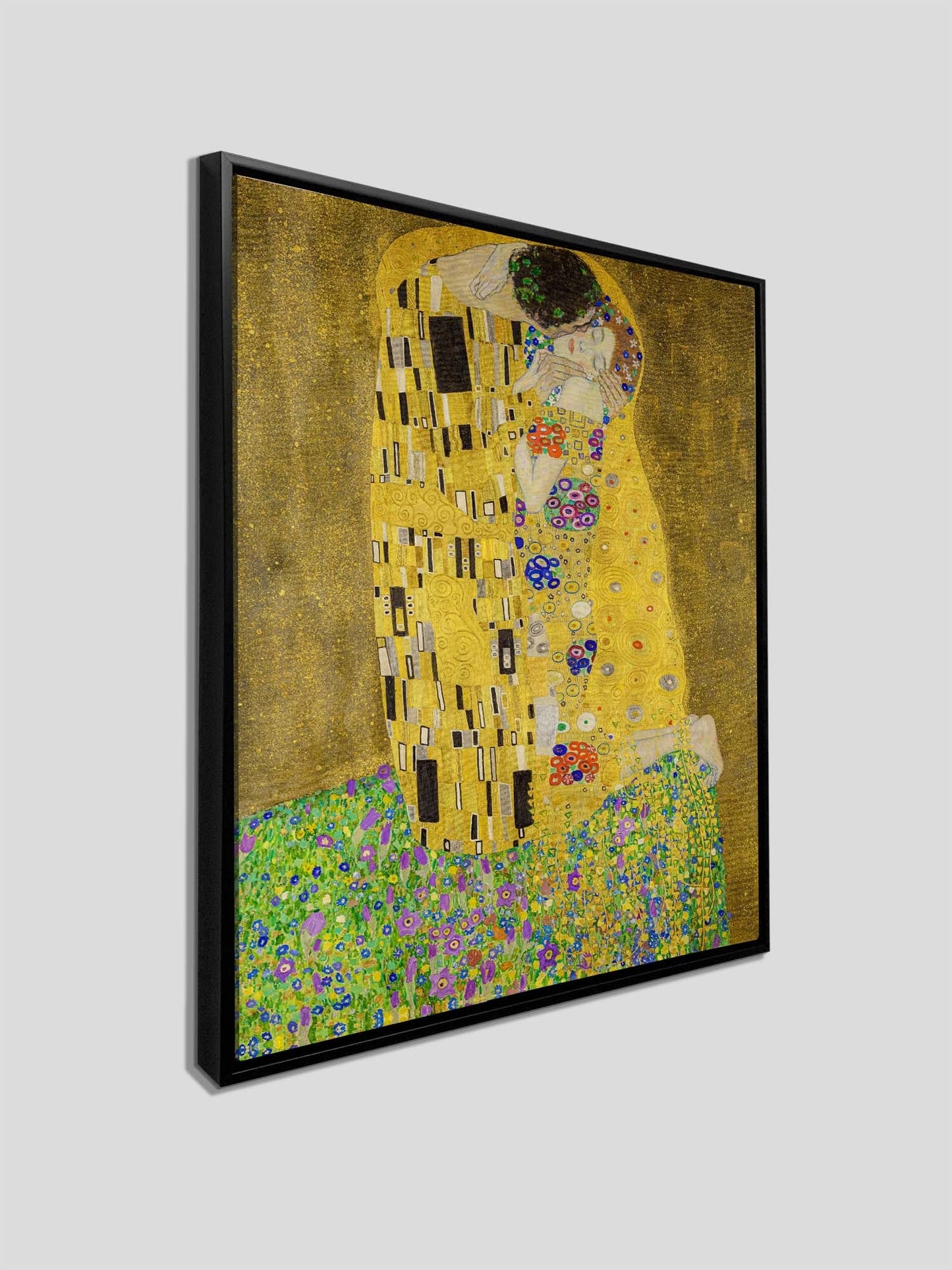 Wandbild „Der Kuss“ Kunstdruck-Goldlack
