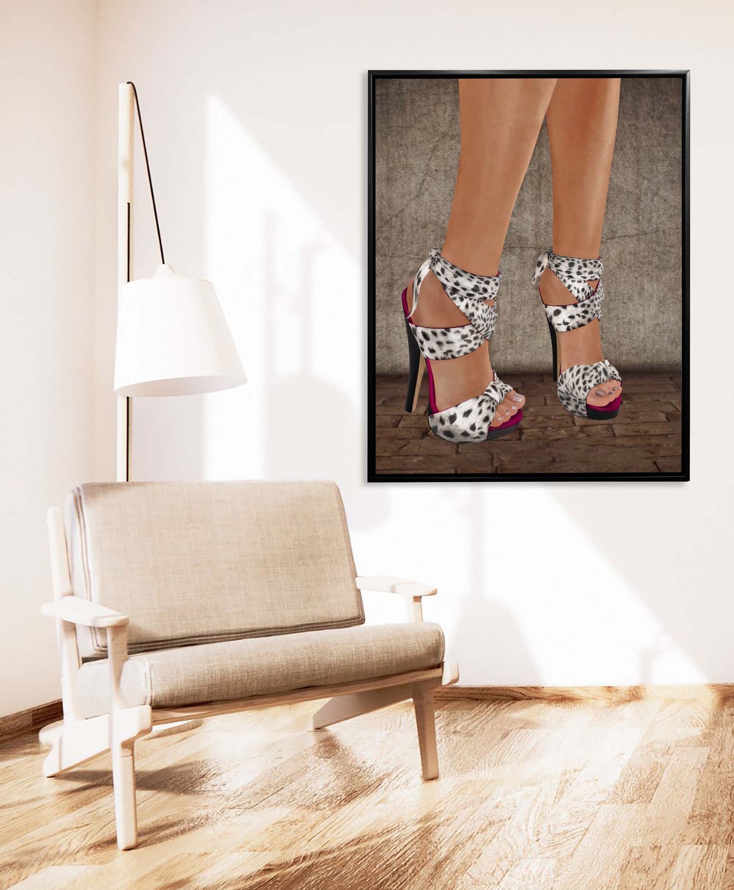 Absatzschuhe - Leinwand-Wanddekoration - Moderne Kunst - RGB-Lack