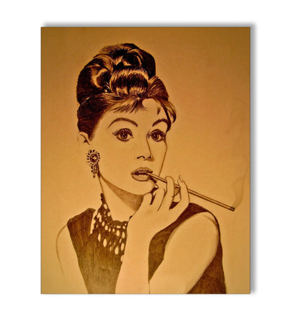 Wandkunst Audrey in Sepia – Fine Art