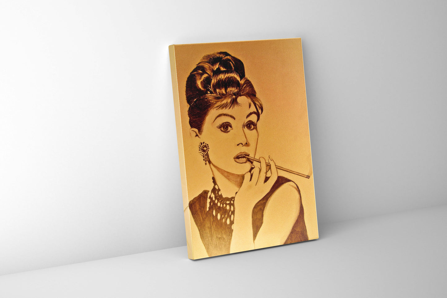 Wandkunst Audrey in Sepia – Fine Art