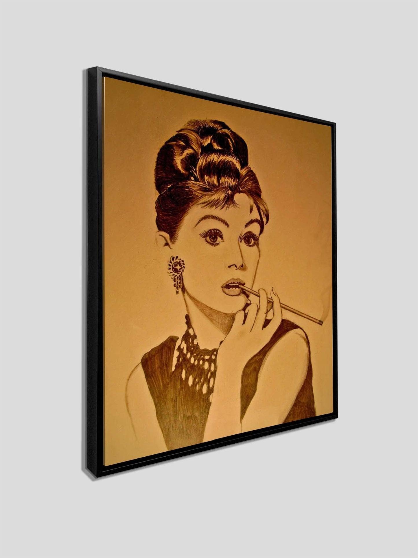 Wandkunst Audrey in Sepia – Fine Art