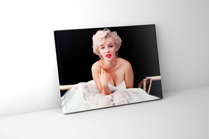 Marilyn im weißen Kleid – Wandkunstdarstellung – Kunstdruck – Diamantfirnis