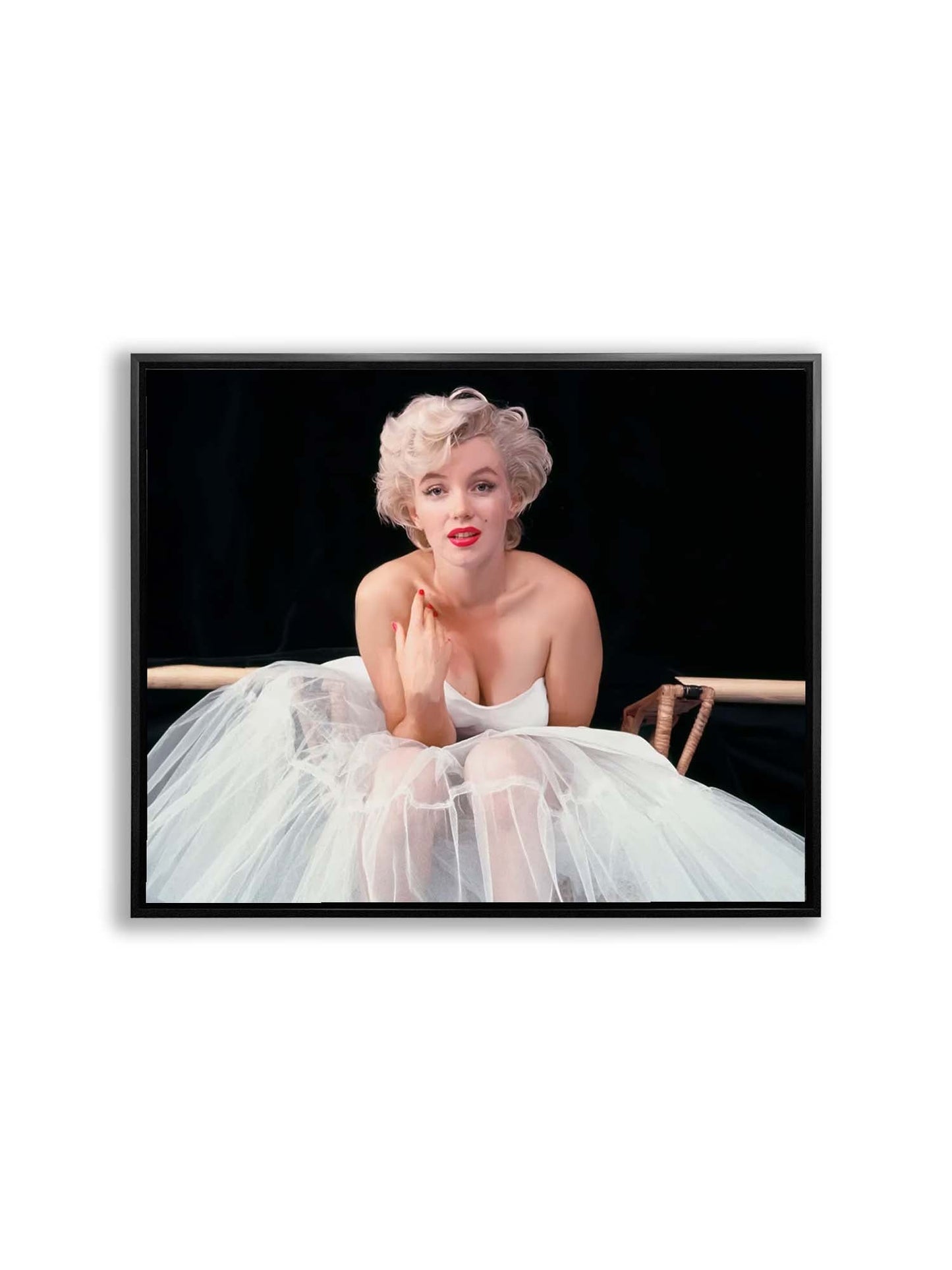 Marilyn im weißen Kleid – Wandkunstdarstellung – Kunstdruck – Diamantfirnis