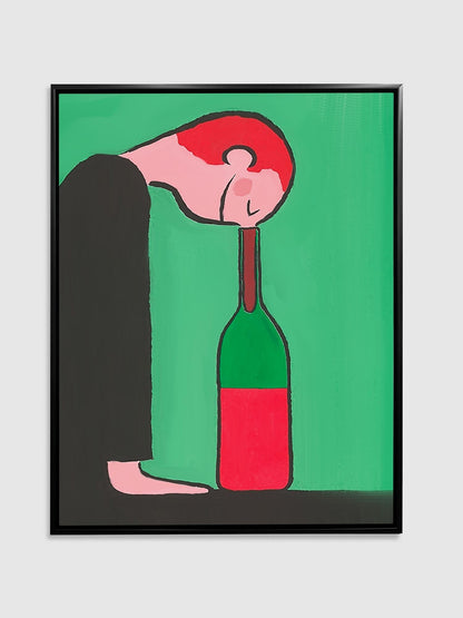 Leinwandbild - Weingenuss - Wanddekoration