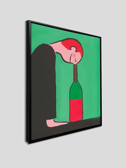Leinwandbild - Weingenuss - Wanddekoration