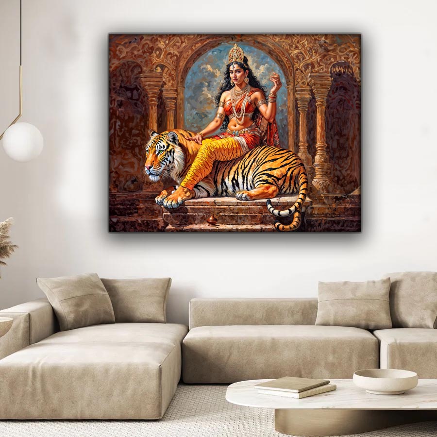 Wandkunst – Leinwandbild Parvati – Indische Kunst