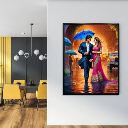 Wandkunst Bollywood Teil 1 „Junge trifft Mädchen“-