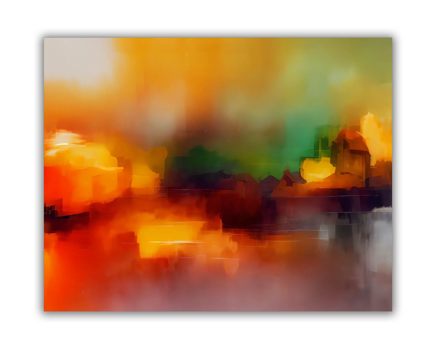 Wall Art-Blurred sunset-Canvas Printed-Artwork Decor
