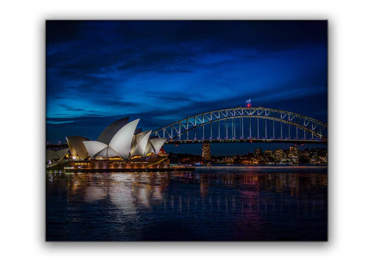 Wandbild Sydney Skyline 122 x 91 cm Fine Art Leinwand