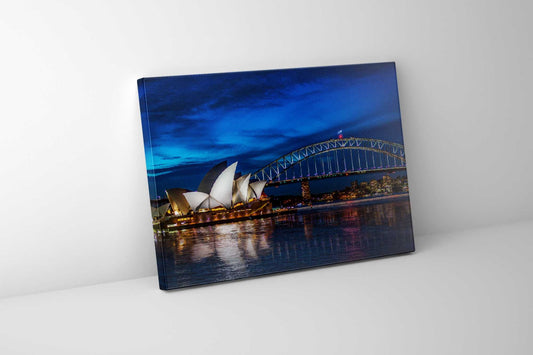 Wandbild Sydney Skyline 122 x 91 cm Fine Art Leinwand