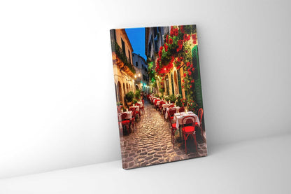 Italienisches Café 36" x 48" Leinwandbild