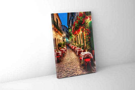 Italienisches Café 36" x 48" Leinwandbild