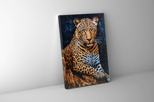 Leopard, 36" x 48" Kunstdruck auf Leinwand
