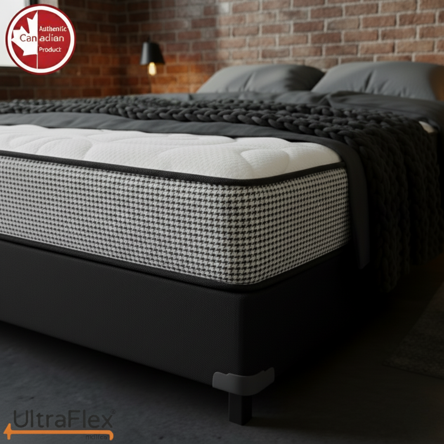 UltraFlex® DreamWeaver Mittelharte Taschenfederkern-Hybridmatratze – Kanadische orthopädische Unterstützung mit kühlendem Gelschaum, gesteppter Oberfläche, atmungsaktivem & hypoallergenem Komfort, Kantenunterstützung & Bewegungstrennung