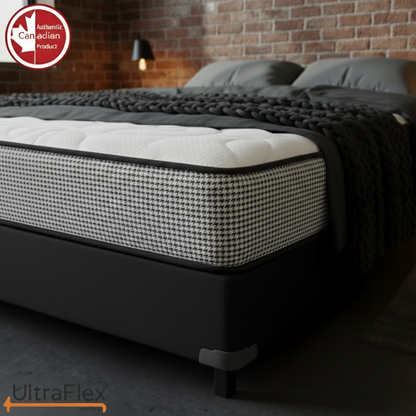 UltraFlex® DreamWeaver Mittelharte Taschenfederkern-Hybridmatratze – Kanadische orthopädische Unterstützung mit kühlendem Gelschaum, gesteppter Oberfläche, atmungsaktivem & hypoallergenem Komfort, Kantenunterstützung & Bewegungstrennung