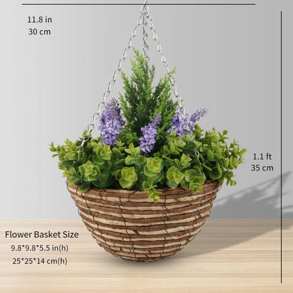 Penelope Künstliches Blumenarrangement im Hängekorb