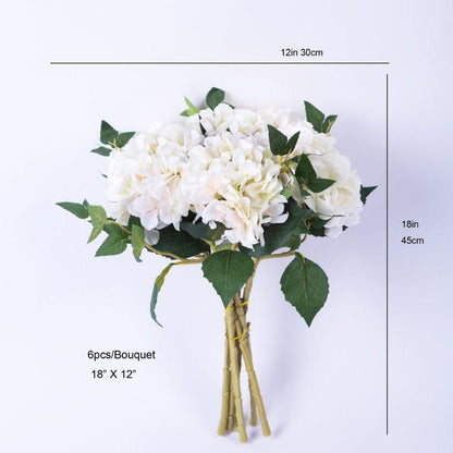 Ventura Künstlicher Weißer Hortensienstrauß 45,7X30,5 cm (6er-Set)