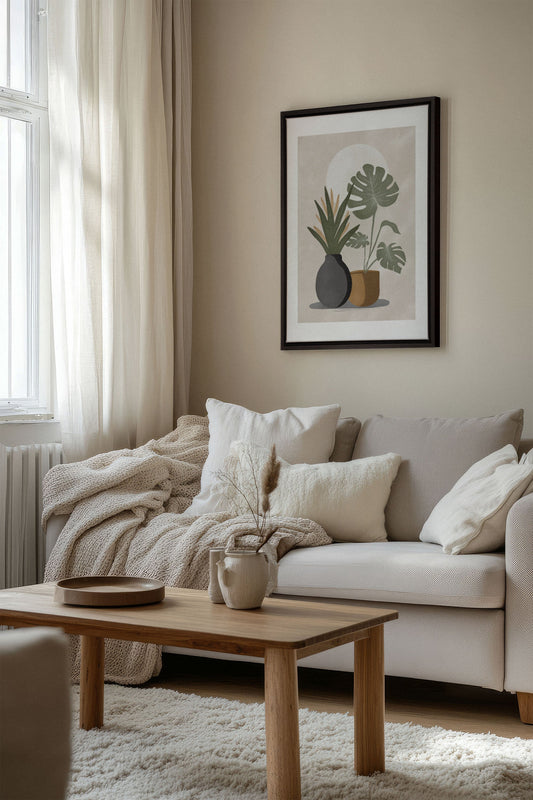 WÜSTENGRIÜN, Werk auf gespannter Leinwand