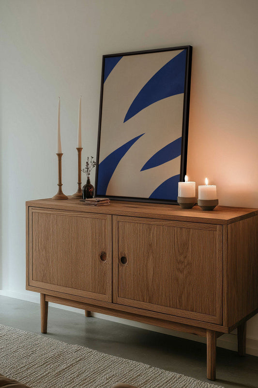 COBALT FLOW, Mischtechnik auf Leinwand