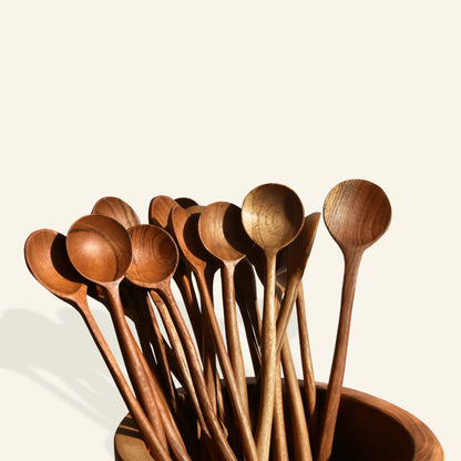 Cocktail-Löffel aus Holz (4er-Set)