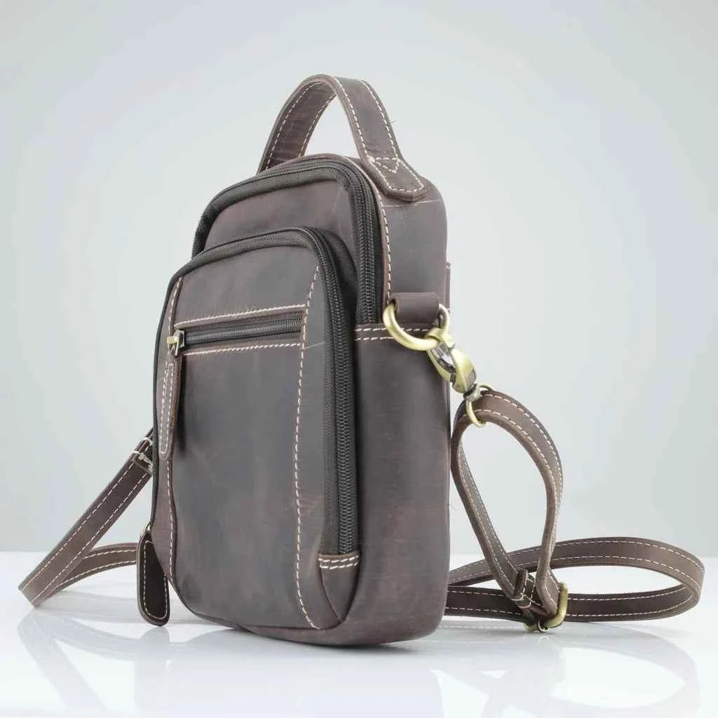 Hunter Leather Bag with Top Handle