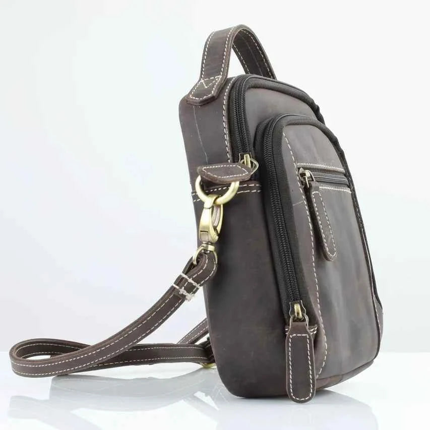 Hunter Leather Bag with Top Handle