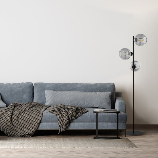 CUBUS Graphite Scandinavian Floor Lamp for Living Room, Bedroom & Office – Modern Minimalist Lighting (Clearance) - AURABAGS SHOP