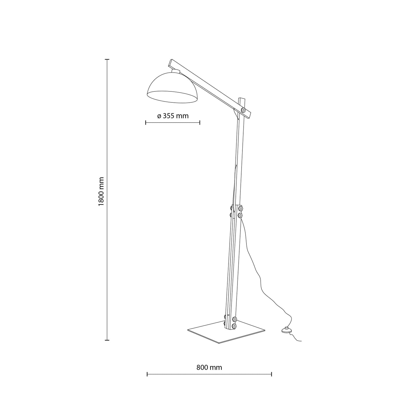 OSLO Black Scandinavian Floor Lamp for Living Room, Bedroom & Office – Modern Minimalist Lighting - AURABAGS SHOP