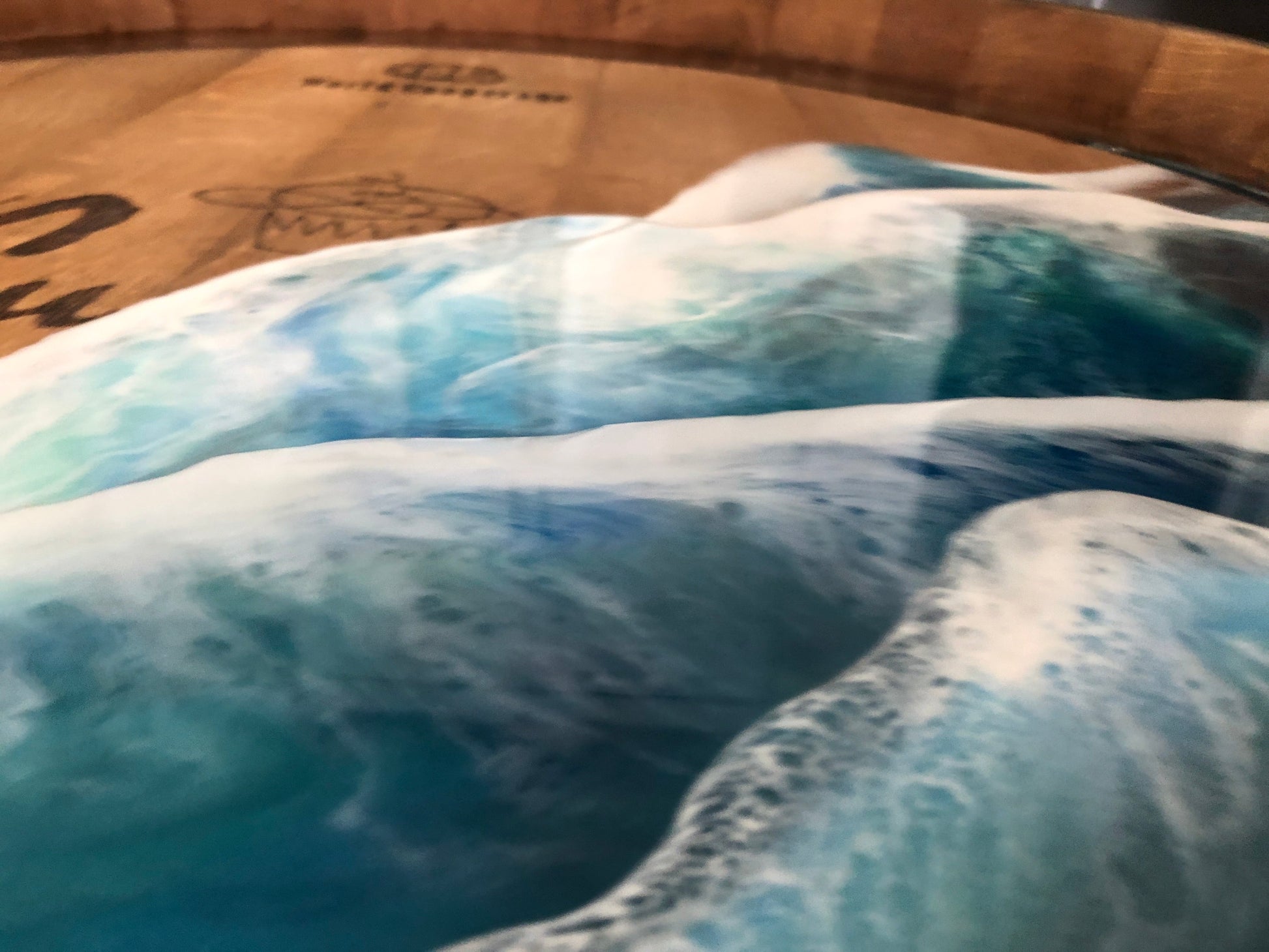 Wine Barrel Ocean Waves - AURABAGS SHOP
