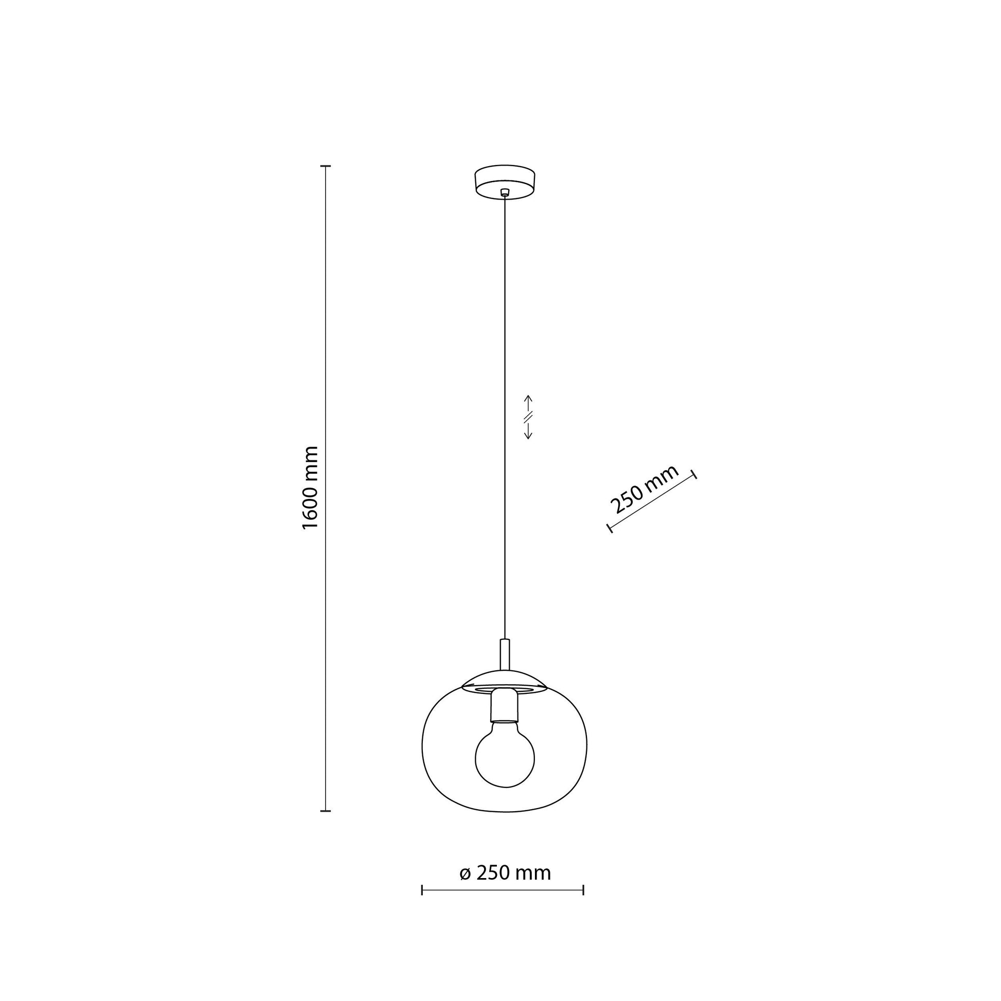 VIBE Graphite Glass Scandinavian Pendant Light - AURABAGS SHOP