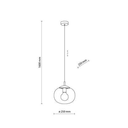 VIBE Graphite Glass Scandinavian Pendant Light - AURABAGS SHOP