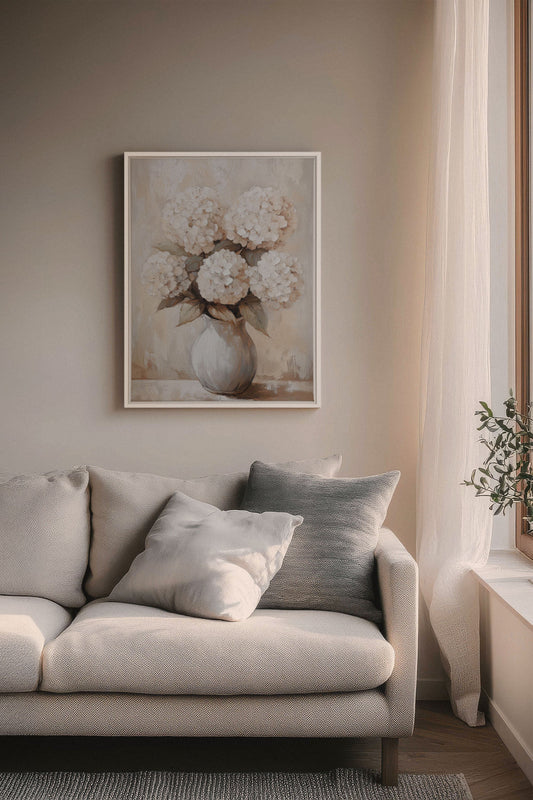IVORY BLOOMS, Kunstwerk auf gespannter Leinwand