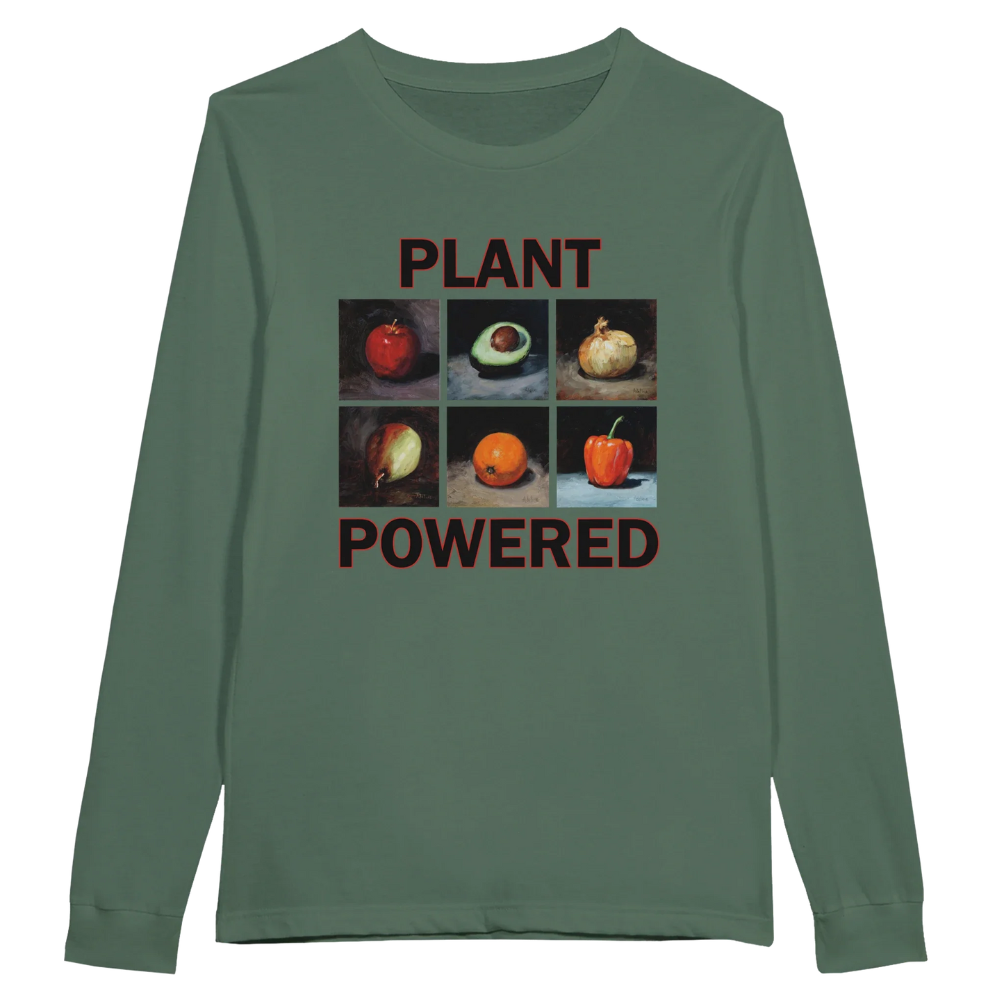 Pflanzenbasierte Langarm-T-Shirt – Bequemes Baumwoll-T-Shirt