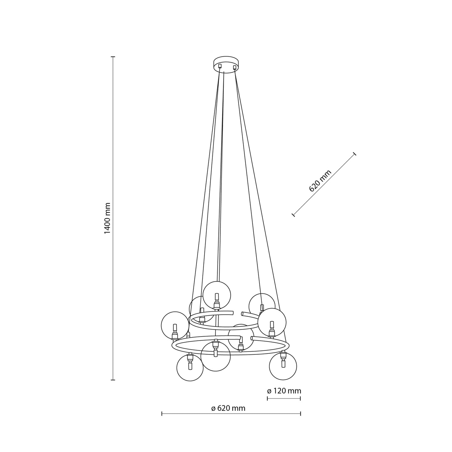 Anabelle Scandinavian Minimalist Pendant Ceiling Light for Kitchen Island, Dining Room & Modern Interiors - AURABAGS SHOP