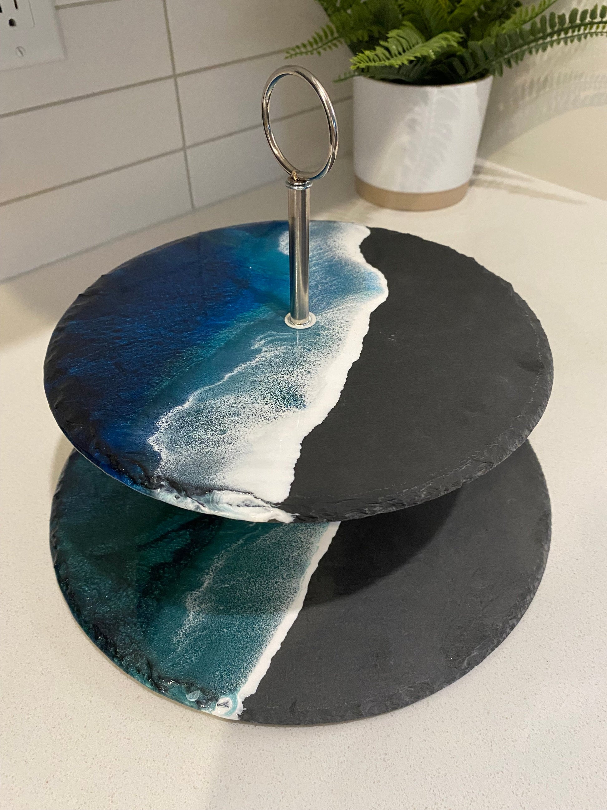 Slate Tiered Serving Platter - AURABAGS SHOP