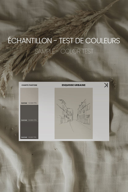 ESQUISSE URBAINE, Oeuvre sur toile étirée
