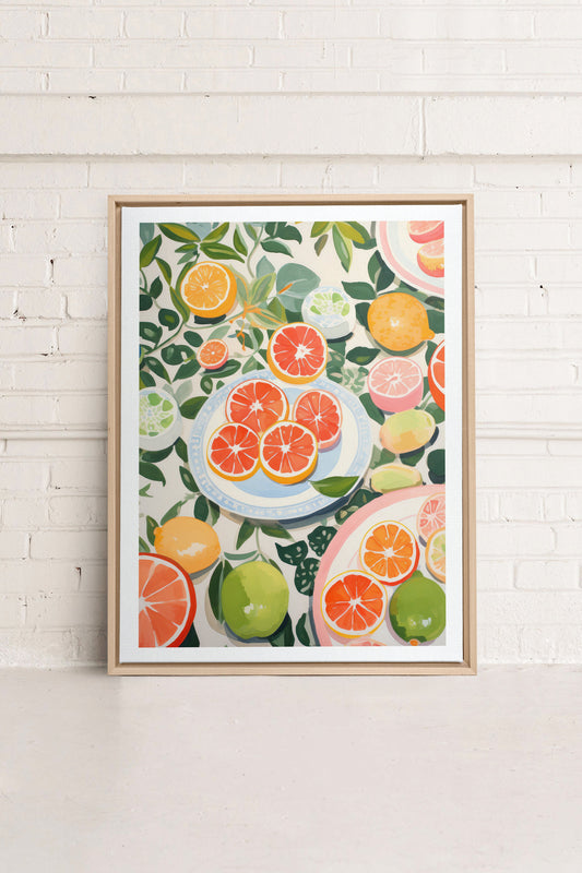 CITRUS DELIGHT, Mischtechnik auf Leinwand