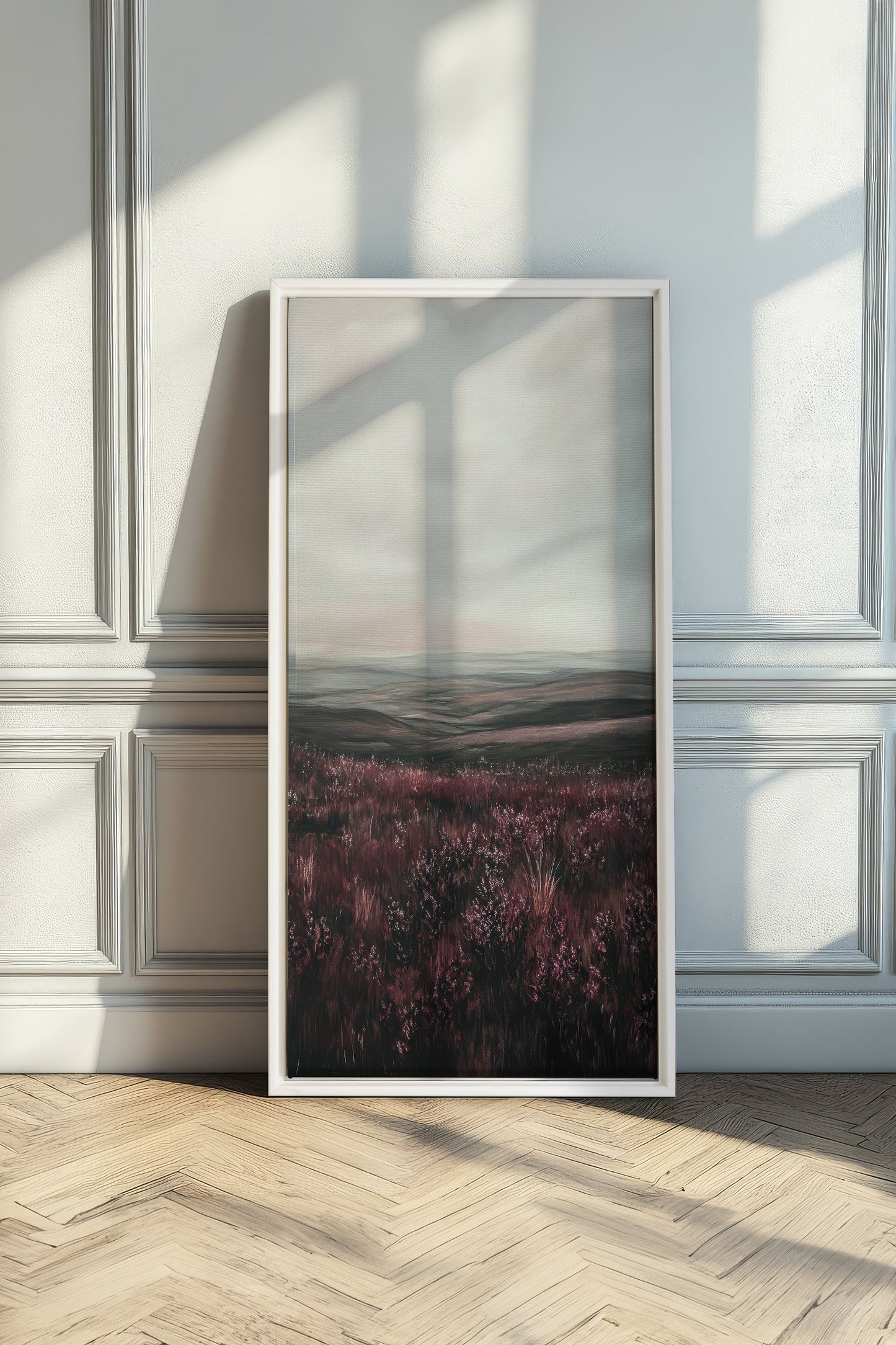 PURPURNE STILLE, Werk auf gespannter Leinwand