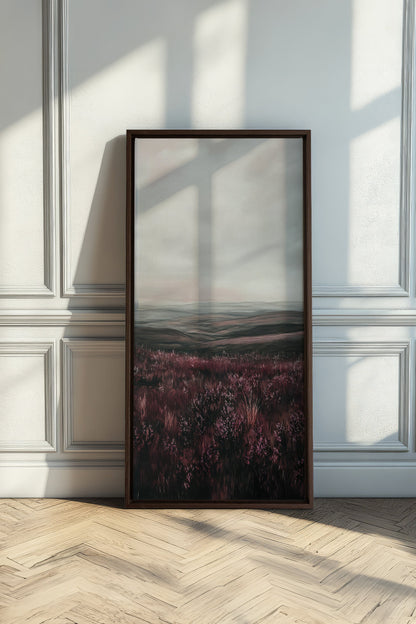 PURPURNE STILLE, Werk auf gespannter Leinwand