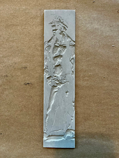 Leather David Bookmark | LINOCUT PRINT