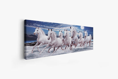 Die 7 Glückspferde – Leinwandbild mit Tiermotiv – Wandkunst