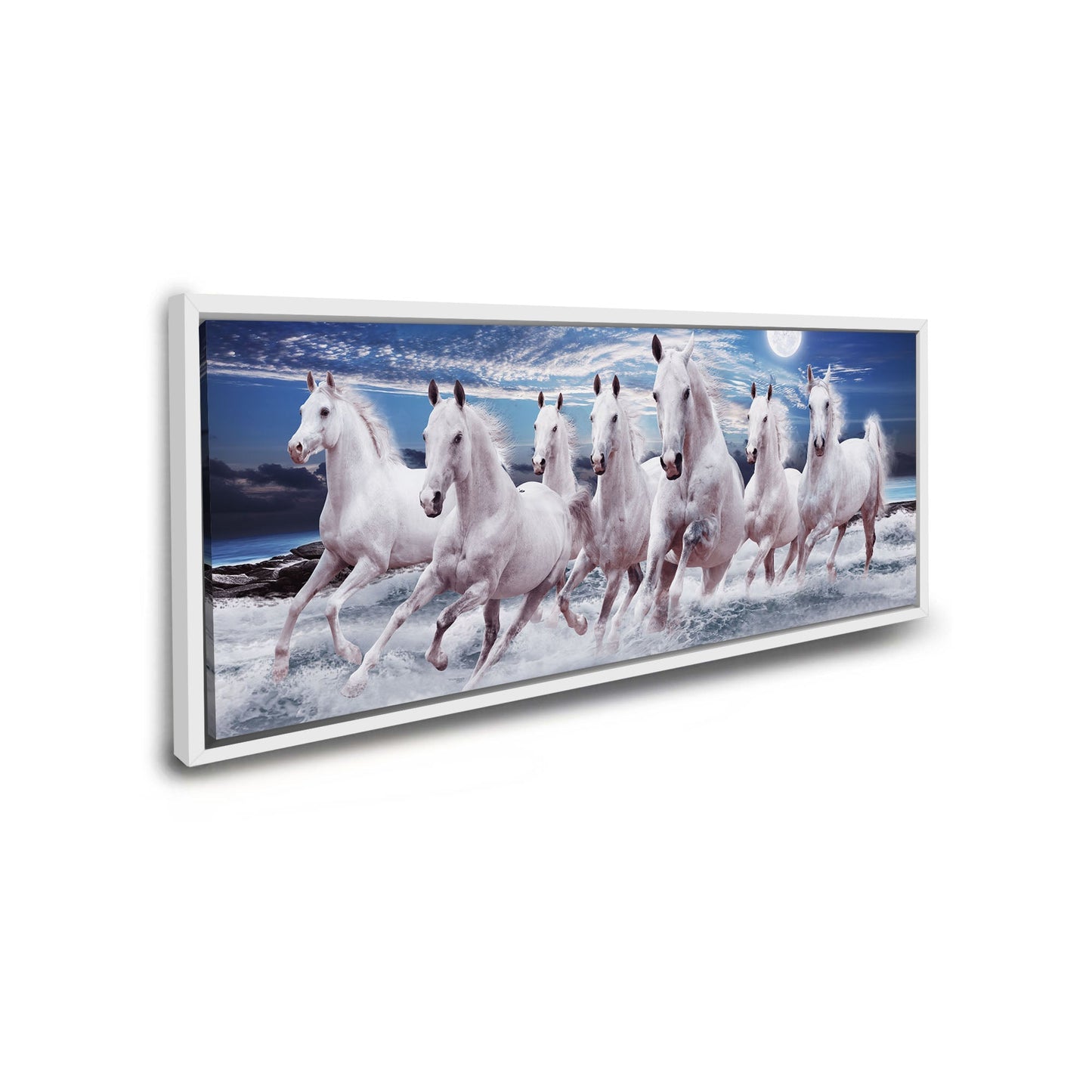 Die 7 Glückspferde – Leinwandbild mit Tiermotiv – Wandkunst